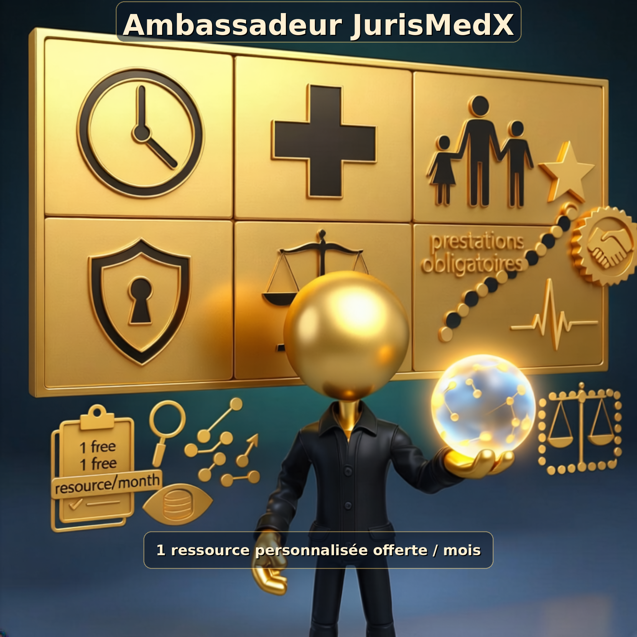 Ambassadeur JurisMedX — 1 ressource personnalisée offerte / mois